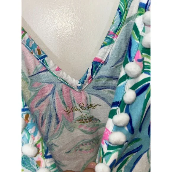 Lilly Pulitzer Camila Dress Resort White Toucan Do It Better Print Size XXL - Picture 6 of 11
